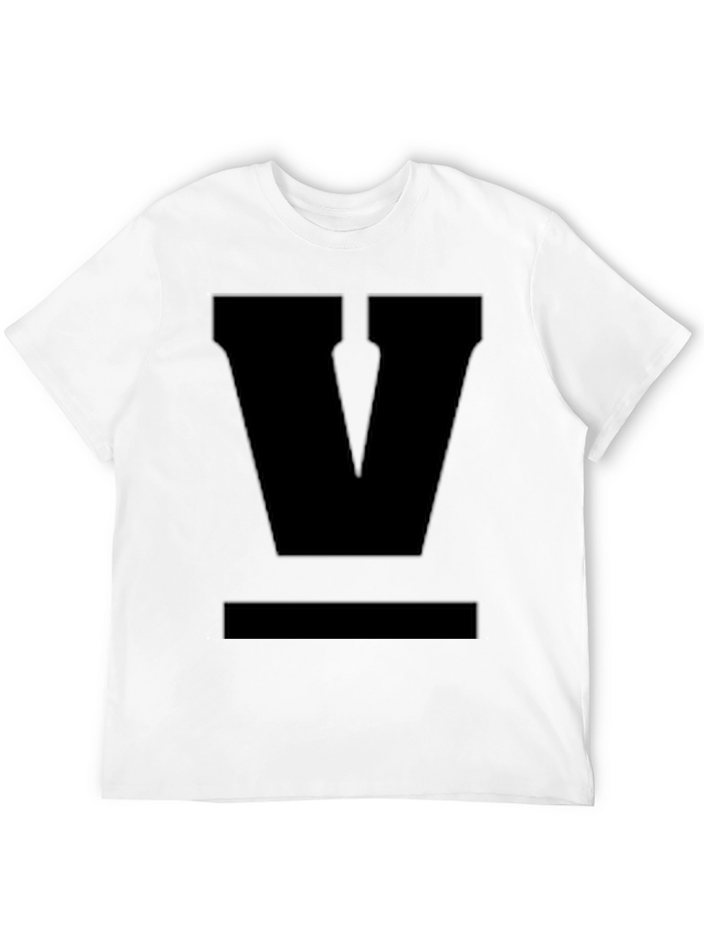 Bold Black V Graphic Tee - Classic Style