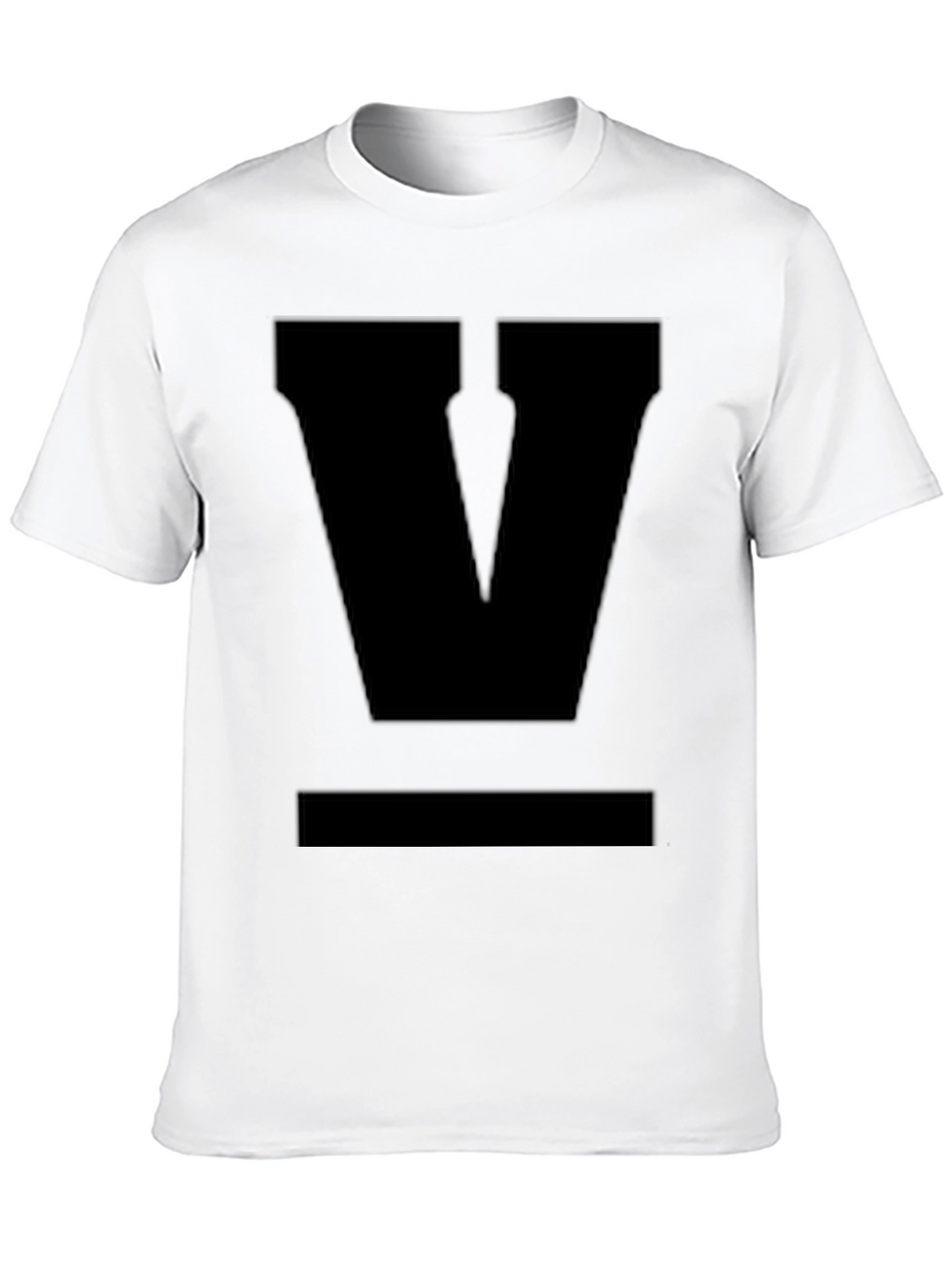 Bold Black V Graphic Tee - Classic Style