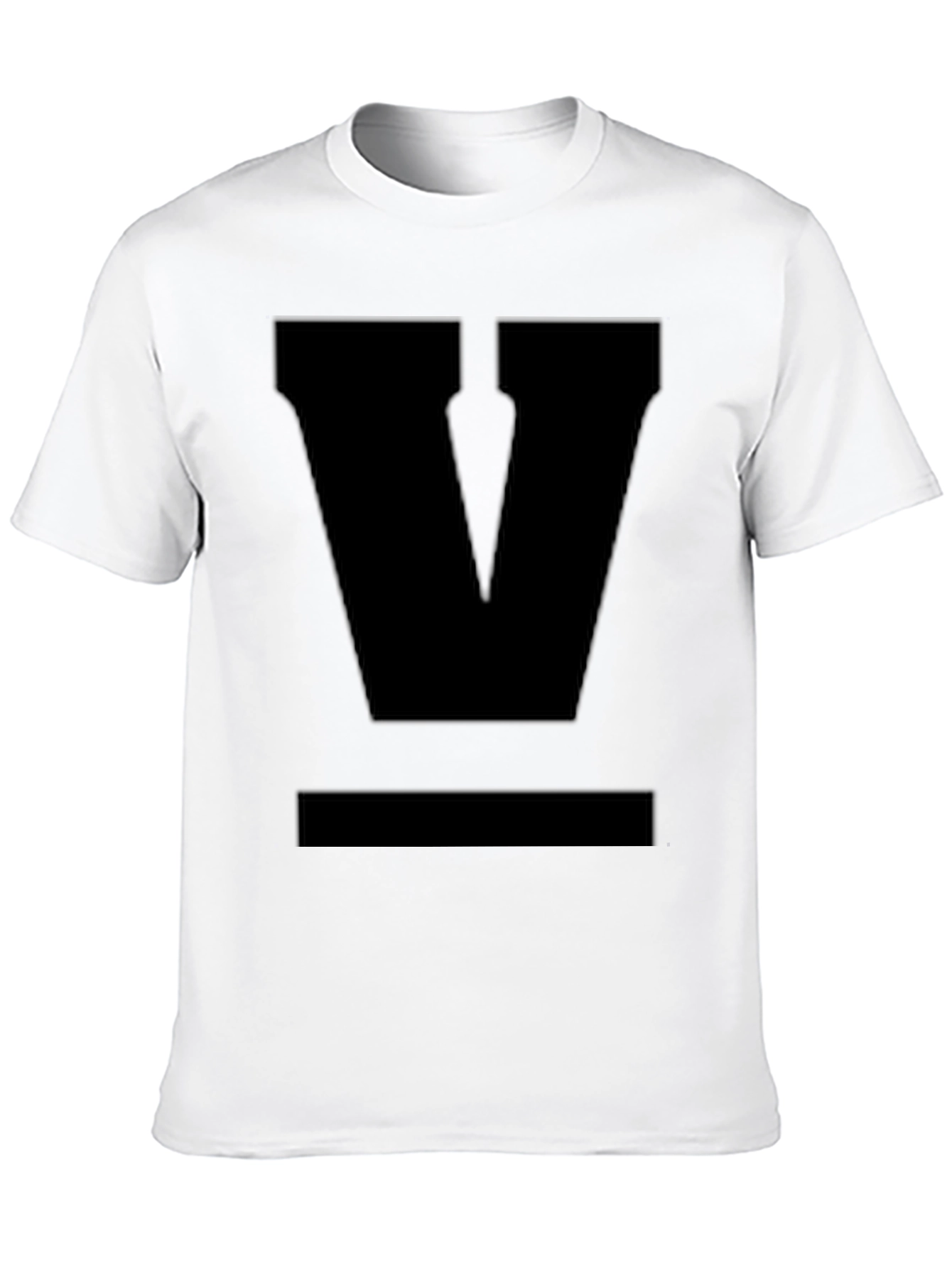 Bold Black V Graphic Tee - Classic Style