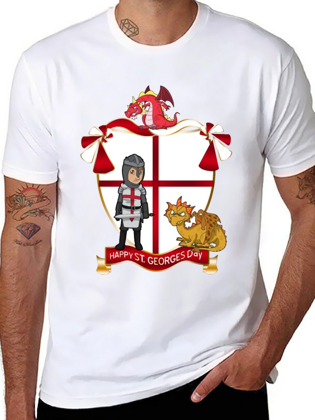 St. Georges Day T-Shirt with Dragons