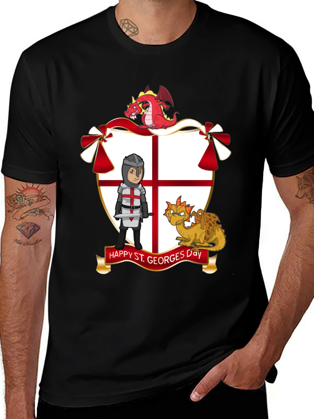 St. Georges Day T-Shirt with Dragons