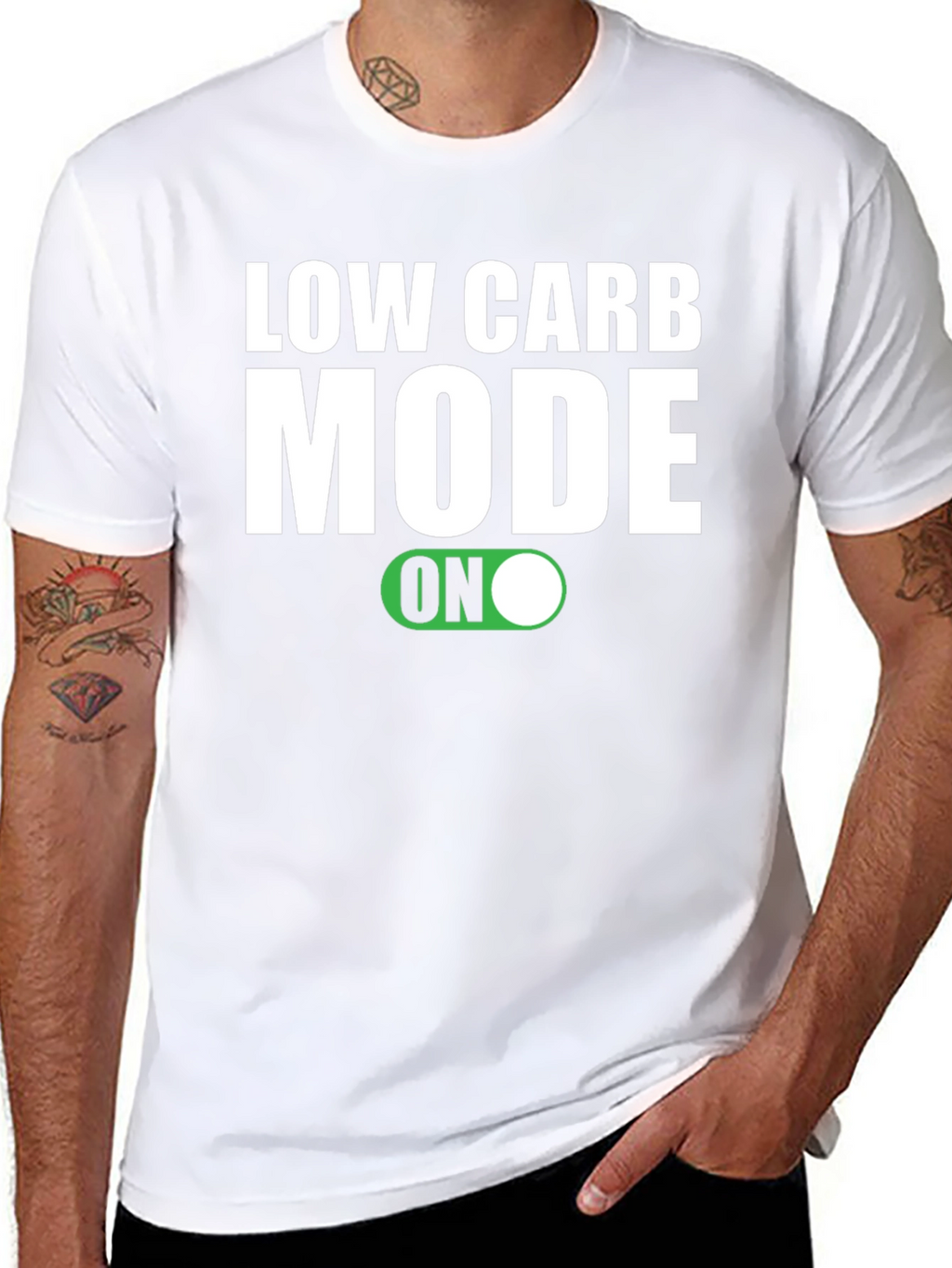 Low Carb Mode ON Black T-Shirt