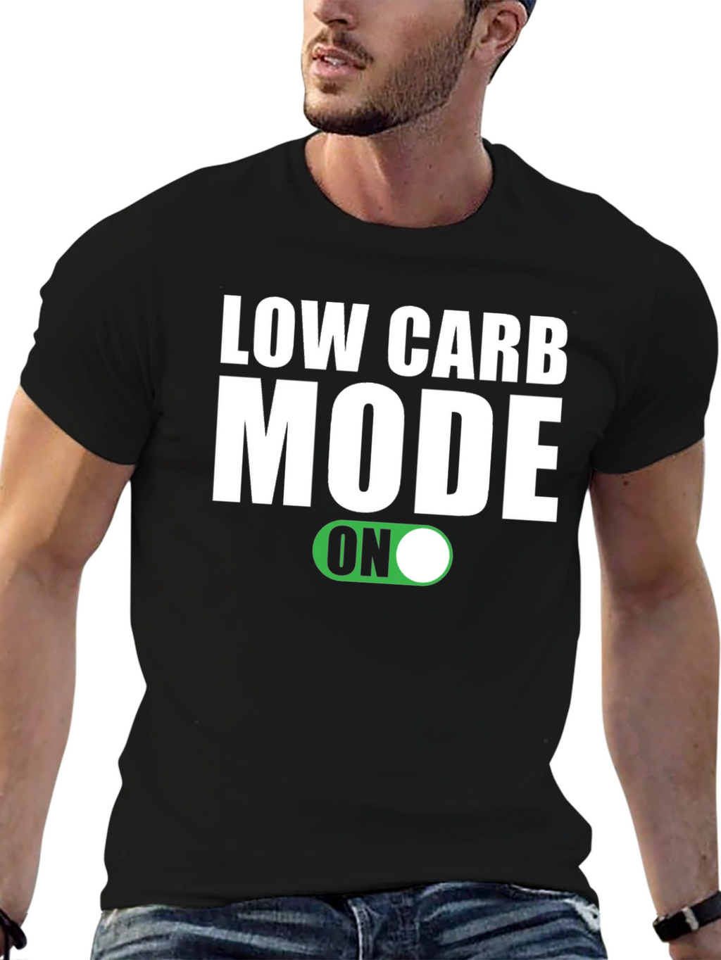 Low Carb Mode ON Black T-Shirt