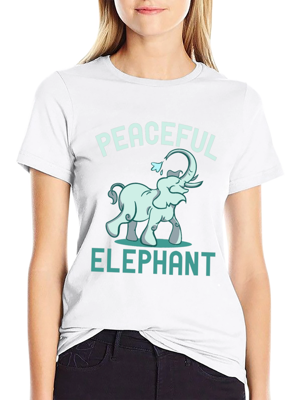 Peaceful Elephant Graphic Tee - Unique Animal Design