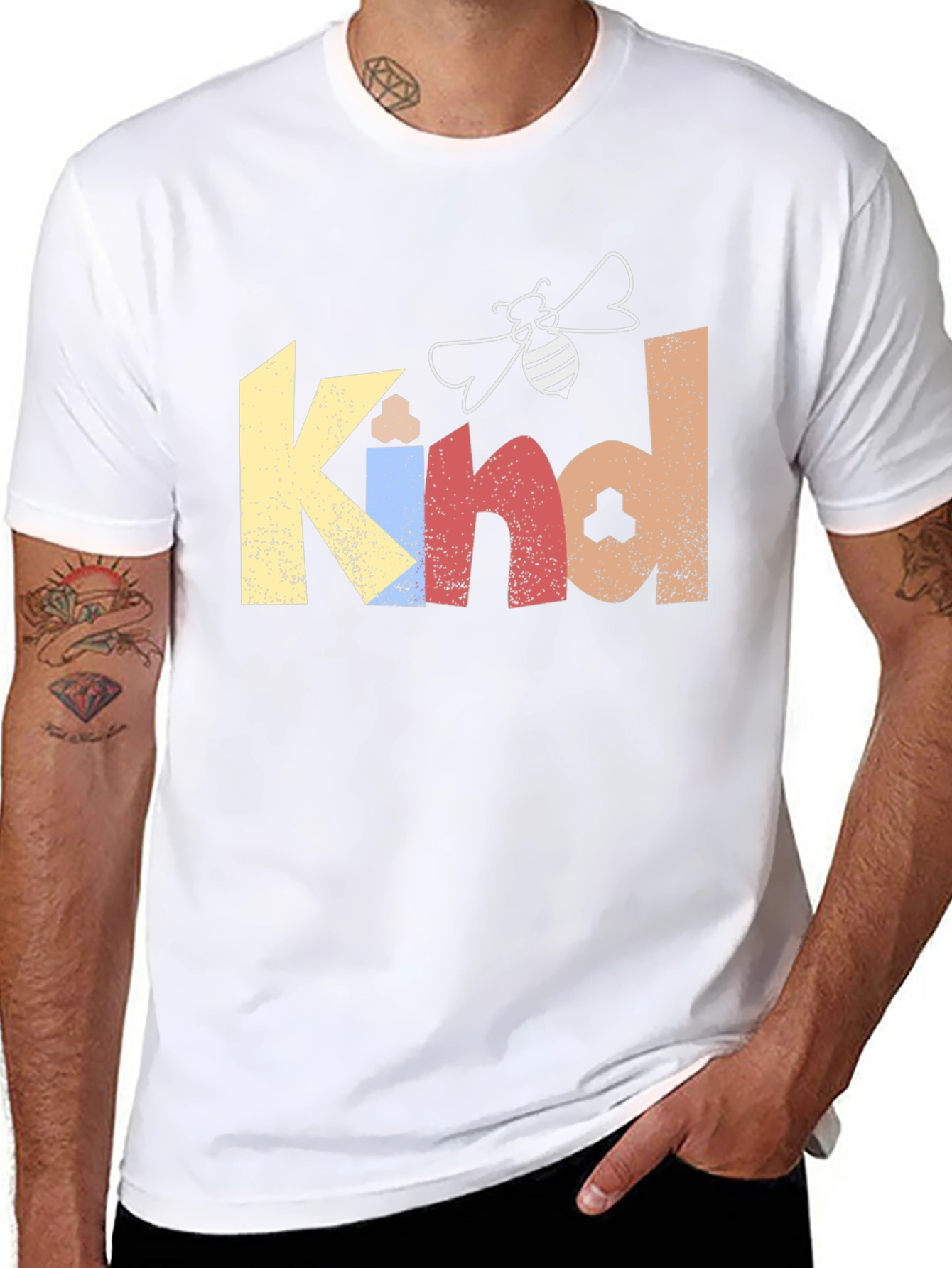 Be Kind T-Shirt - Bee Graphic Tee -  Motivational Shirt