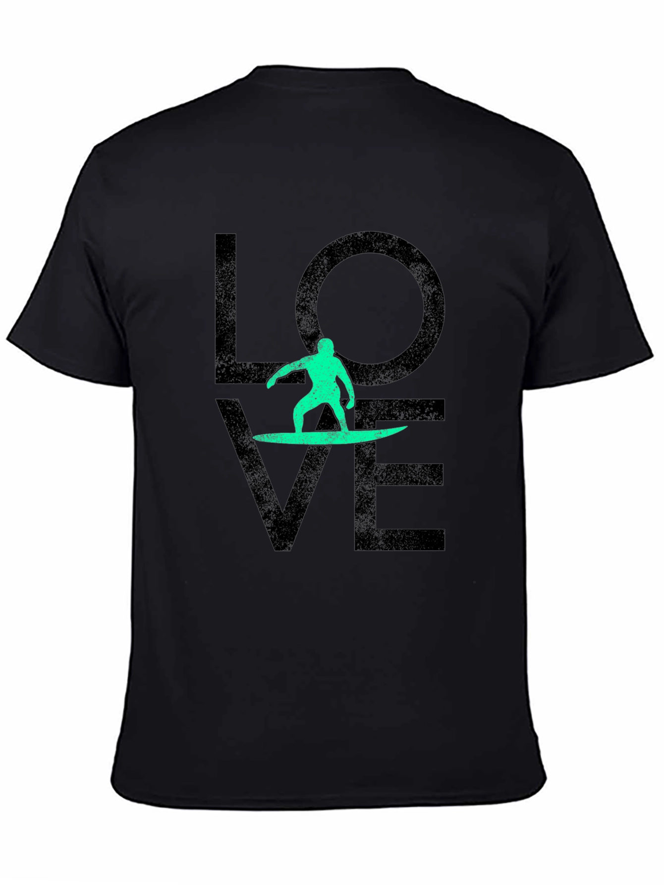 Surfer Love T-Shirt - Black Graphic Tee