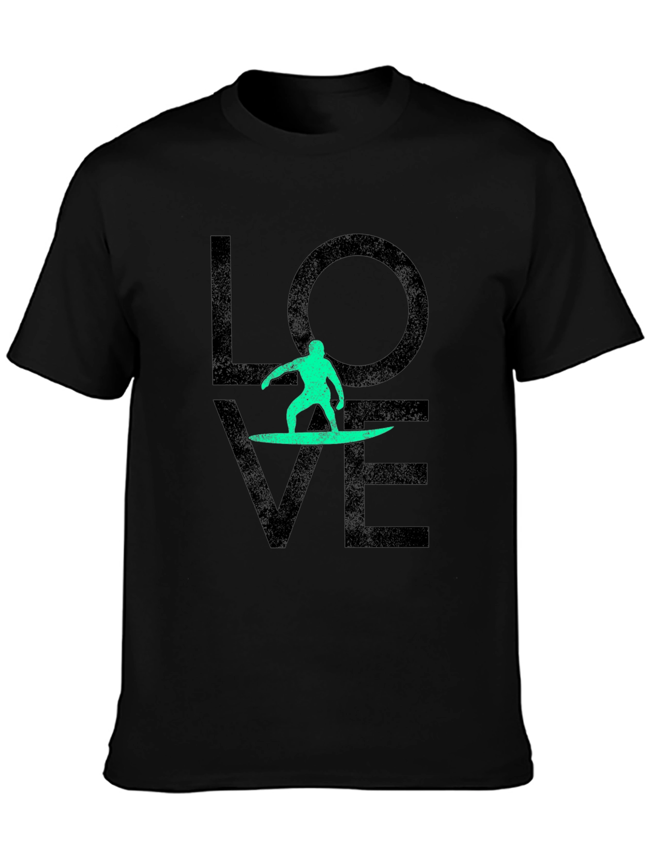 Surfer Love T-Shirt - Black Graphic Tee