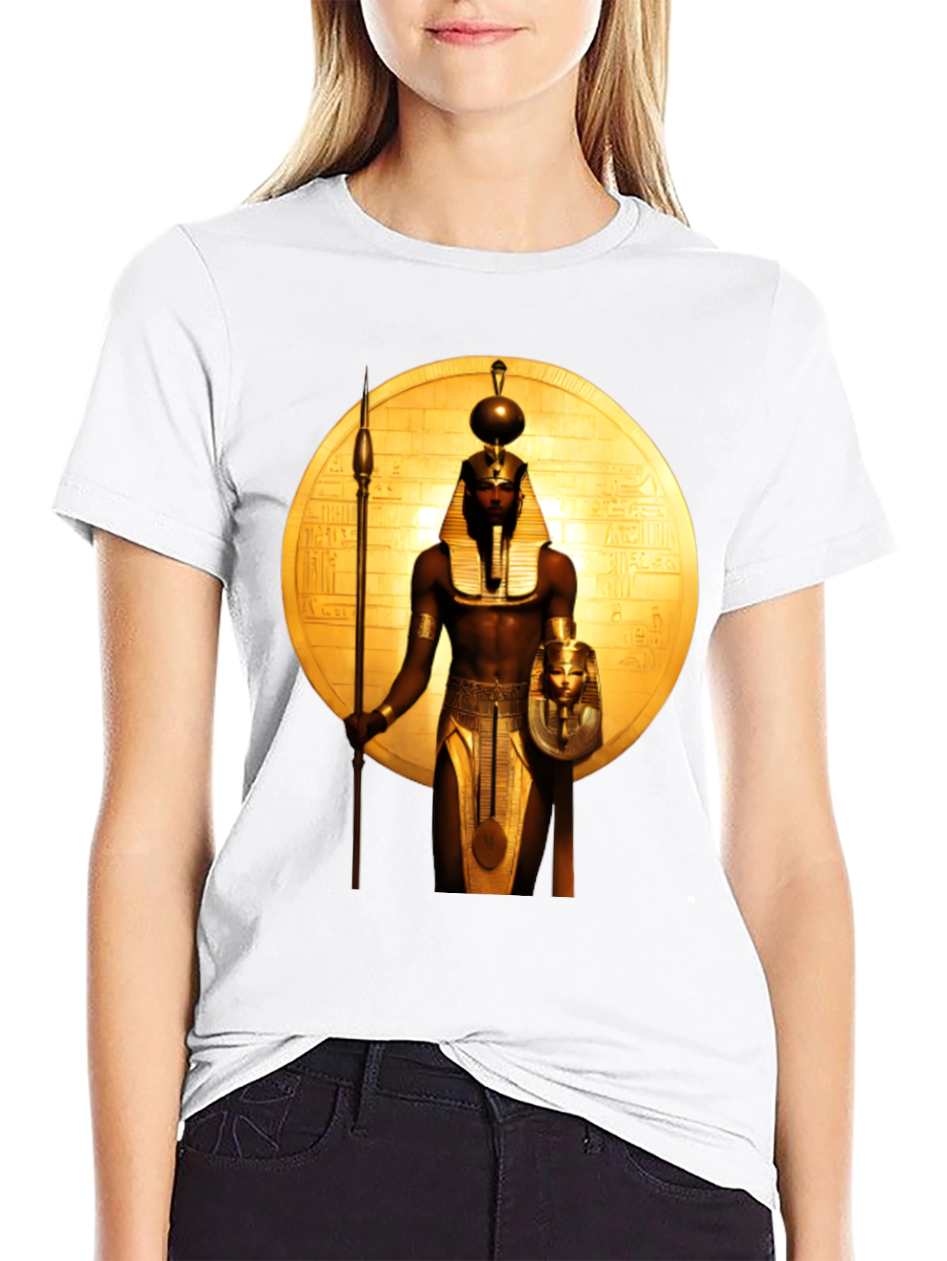 Egyptian Pharaoh Graphic Tee - Premium Black T-Shirt