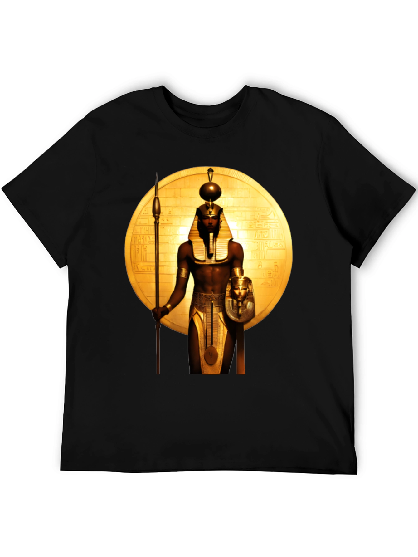 Egyptian Pharaoh Graphic Tee - Premium Black T-Shirt