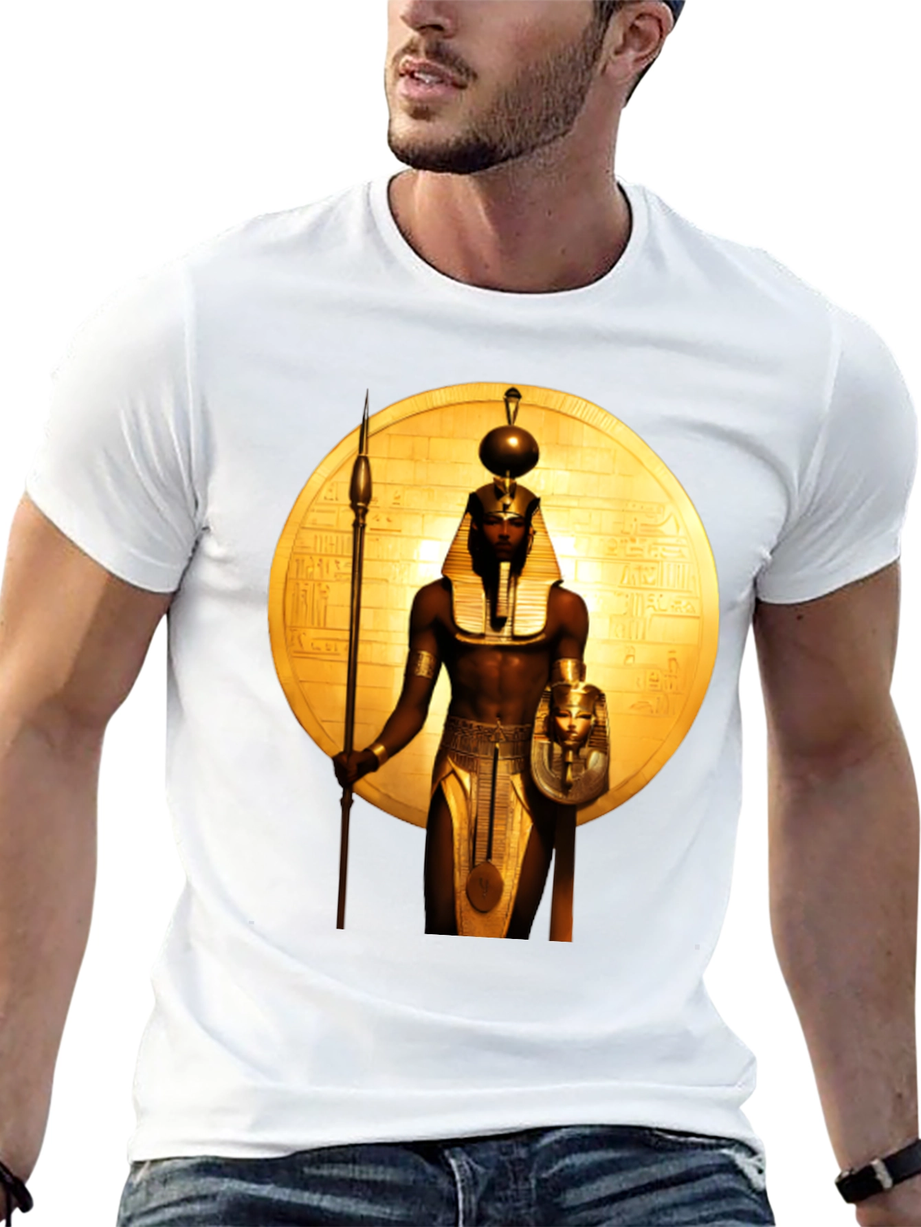 Egyptian Pharaoh Graphic Tee - Premium Black T-Shirt