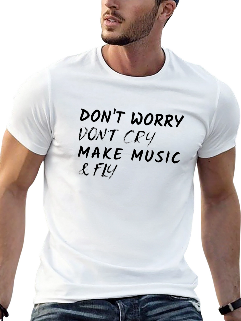Inspirational Music & Fly Black T-Shirt