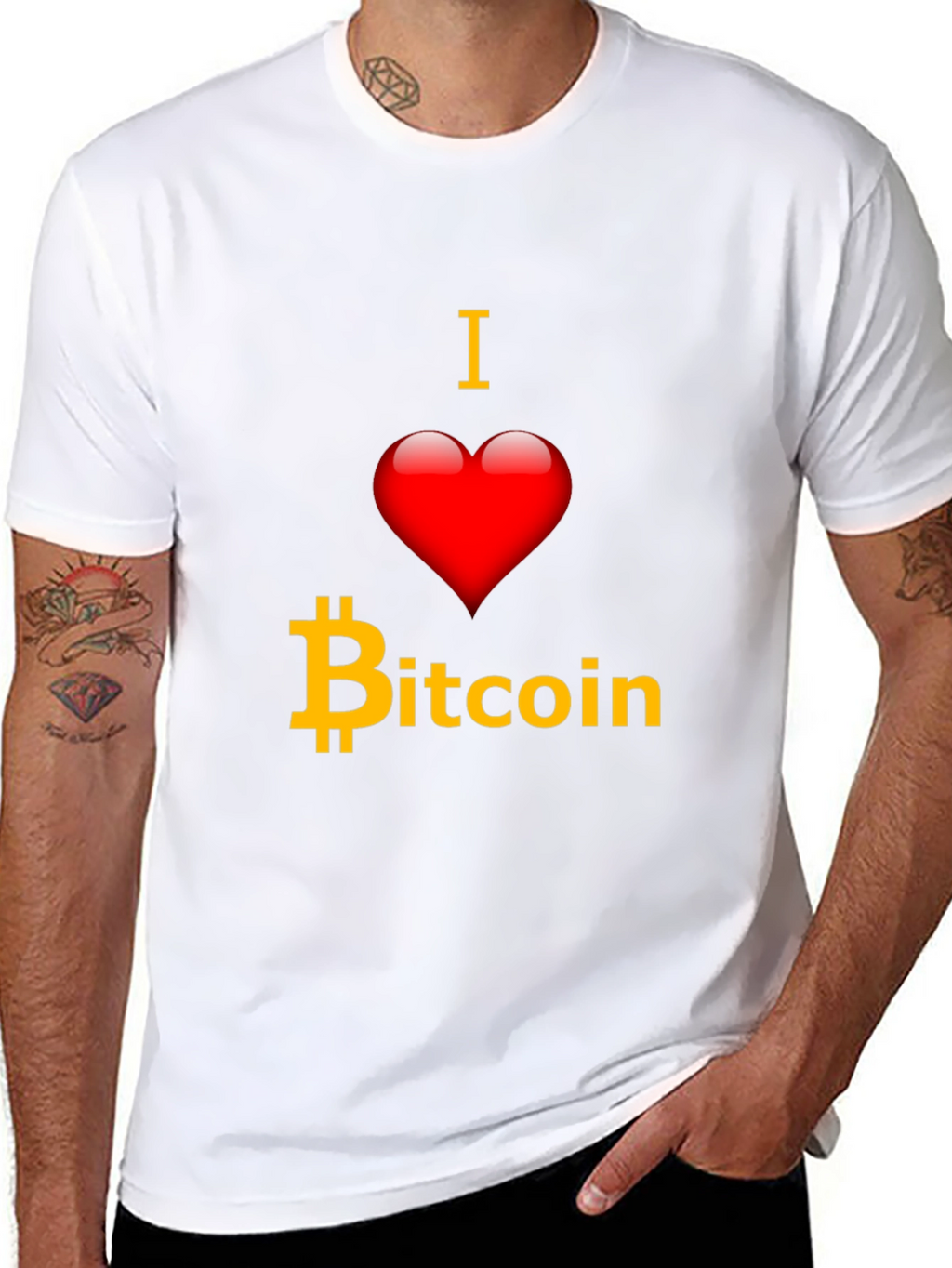 I Love Bitcoin T-Shirt - Crypto Fan Apparel
