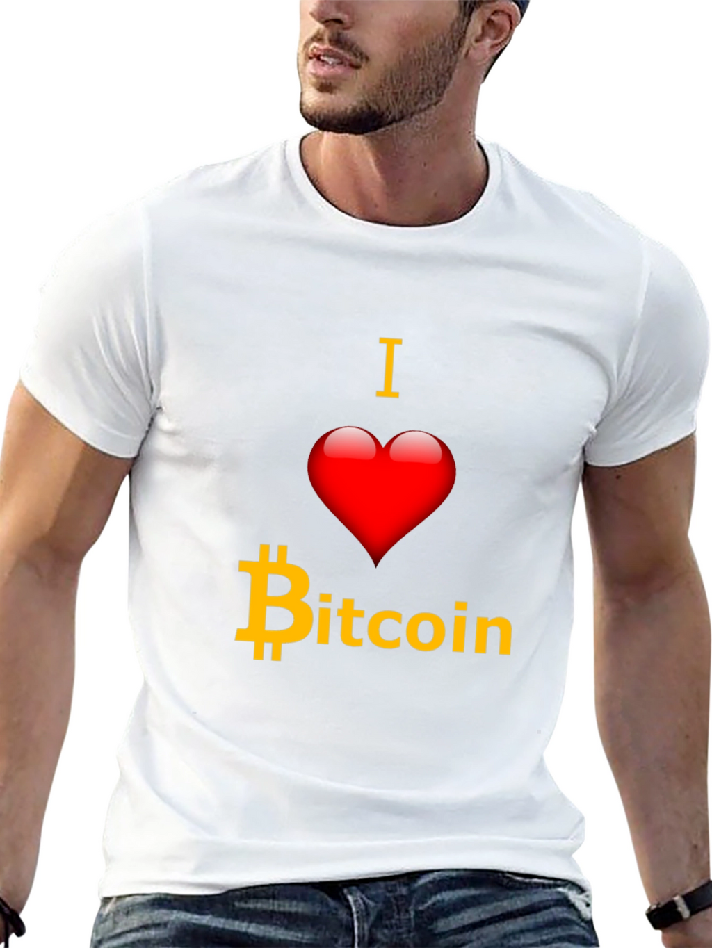 I Love Bitcoin T-Shirt - Crypto Fan Apparel