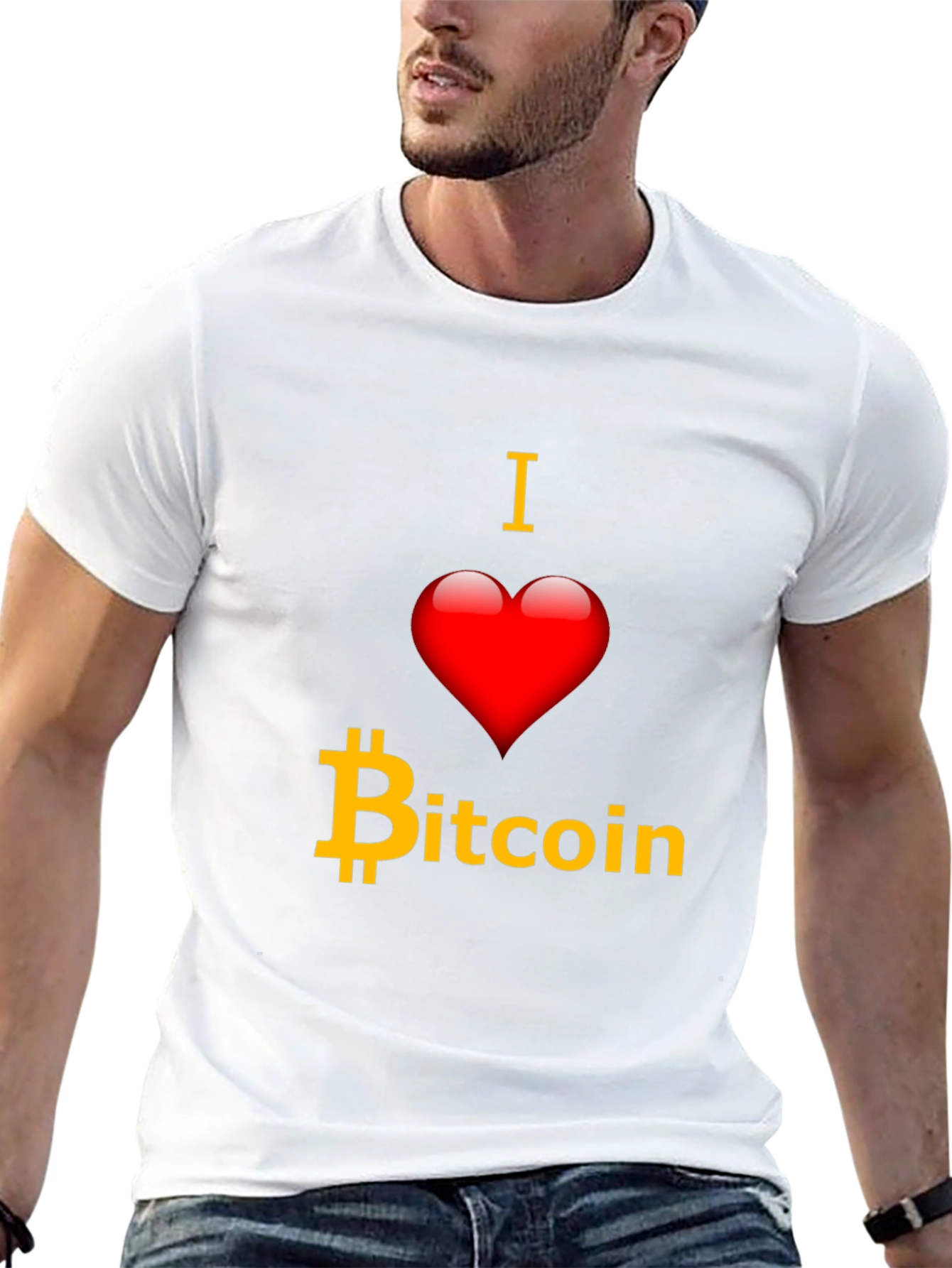 I Love Bitcoin T-Shirt - Crypto Fan Apparel