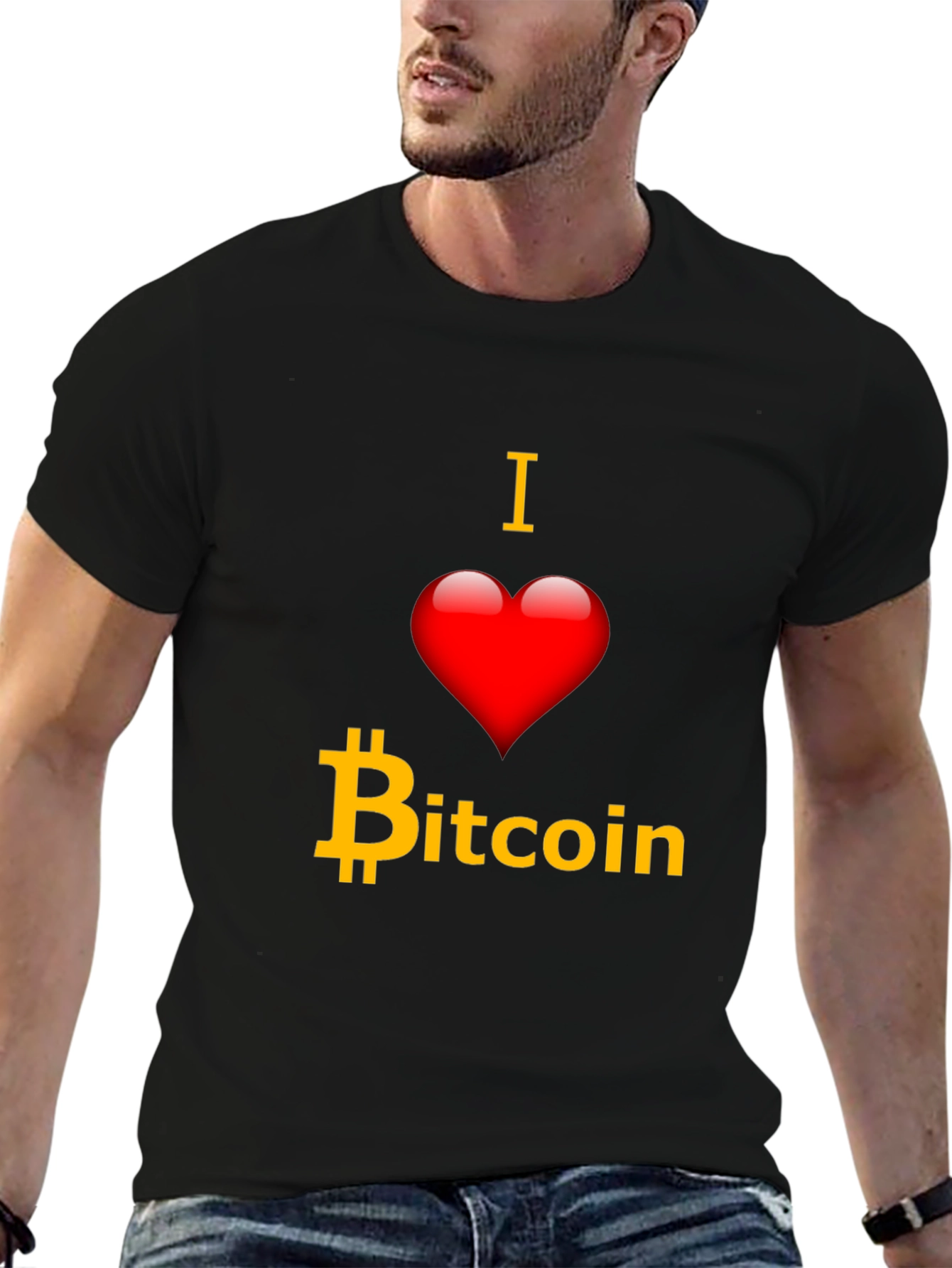 I Love Bitcoin T-Shirt - Crypto Fan Apparel