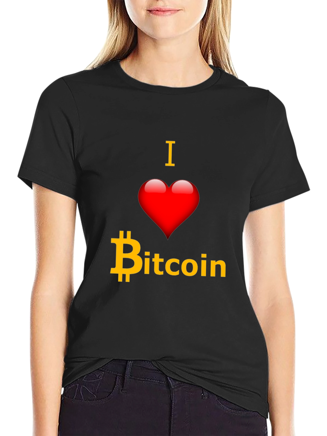 I Love Bitcoin T-Shirt - Crypto Fan Apparel