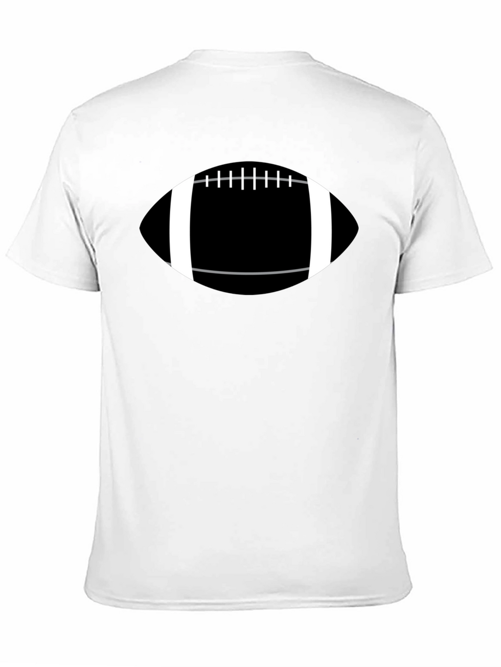 Football Graphic Tee - Black Cotton Casual T-Shirt