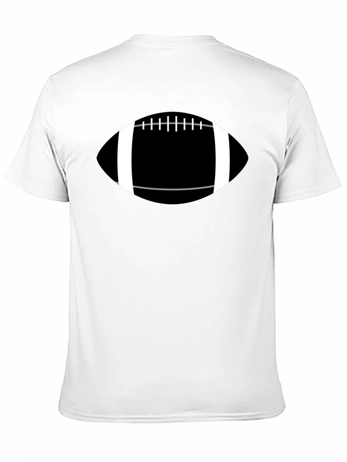 Football Graphic Tee - Black Cotton Casual T-Shirt