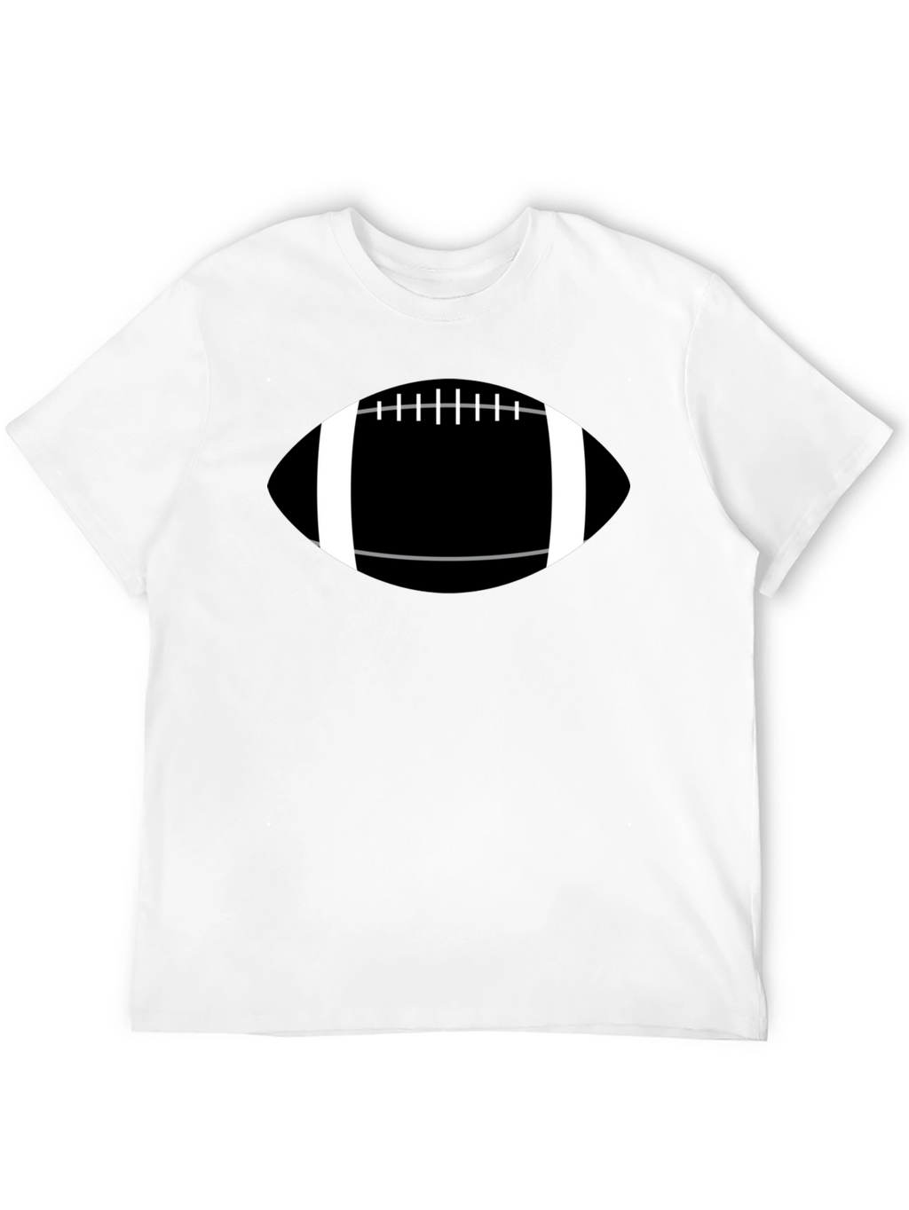 Football Graphic Tee - Black Cotton Casual T-Shirt