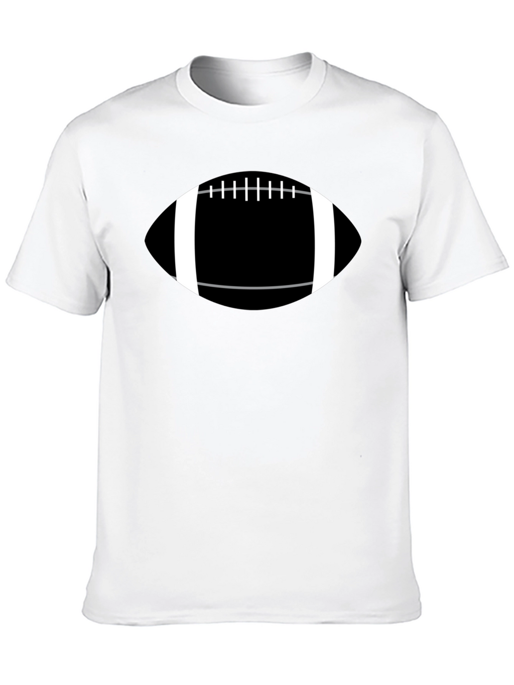 Football Graphic Tee - Black Cotton Casual T-Shirt