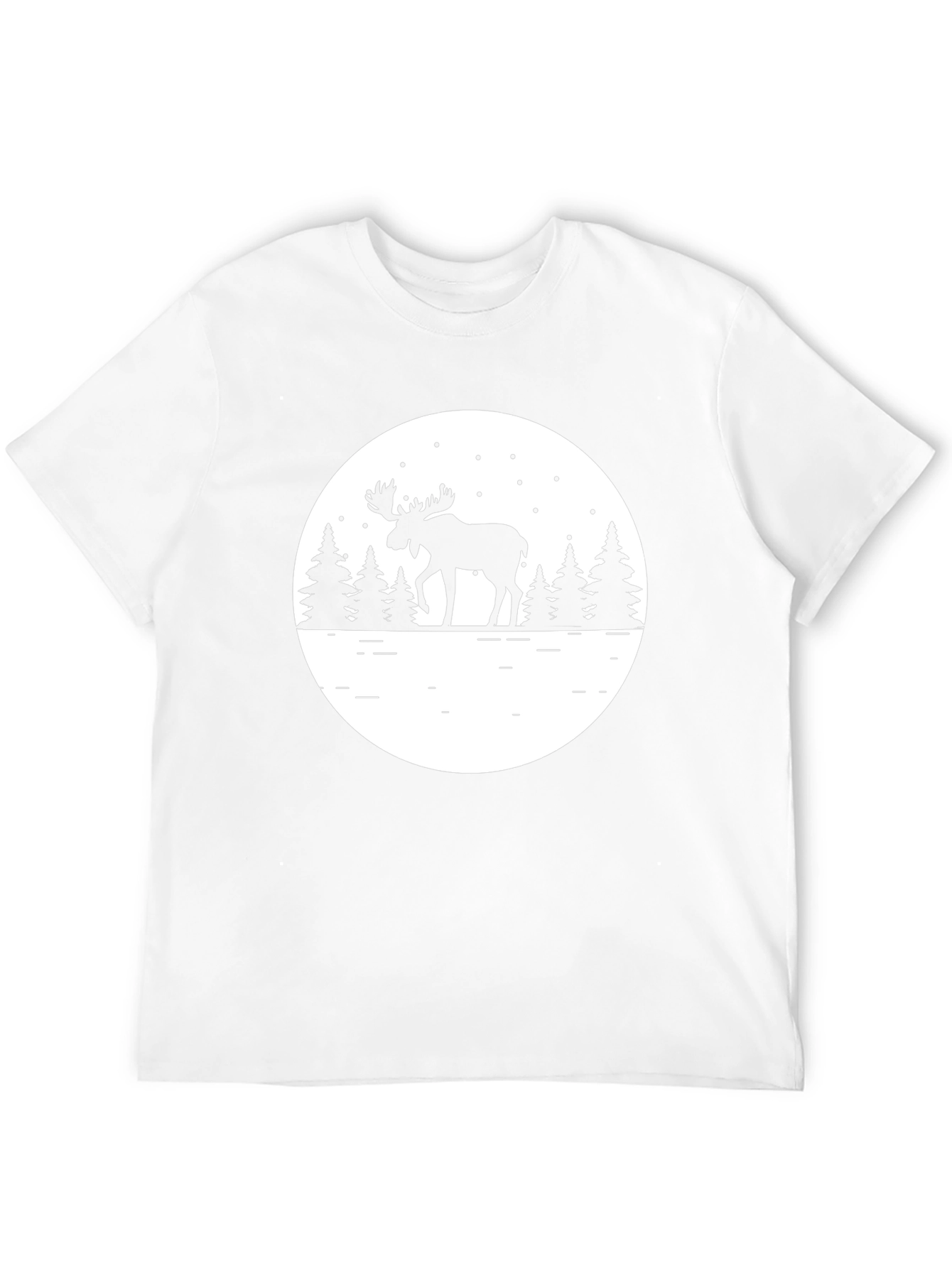 Moose Silhouette T-Shirt - Mens Black Graphic Tee