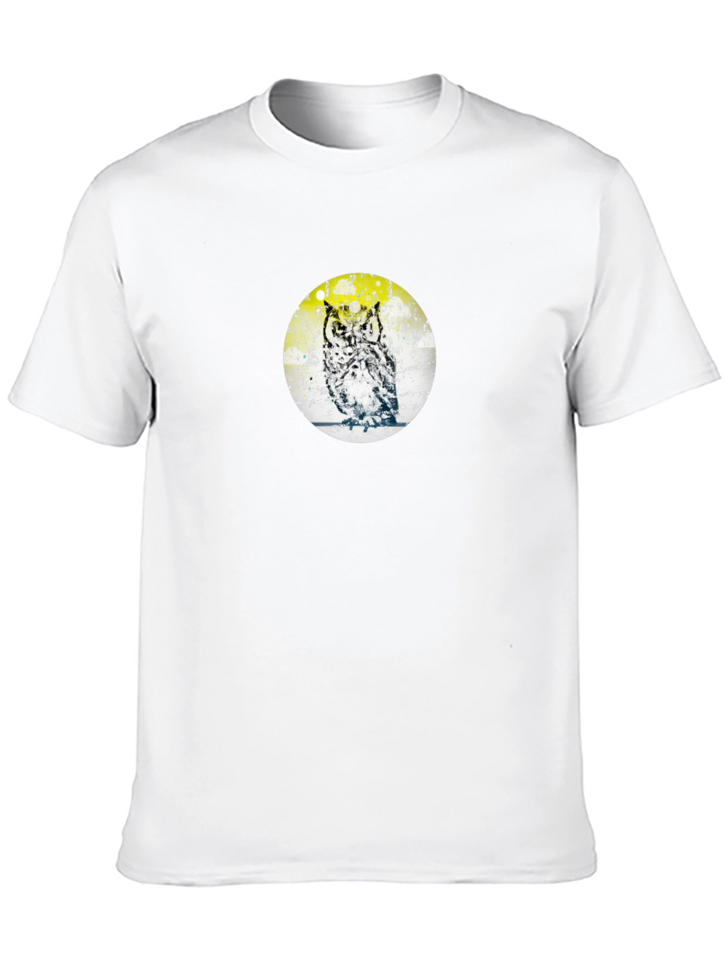 Owl Print Black T-Shirt