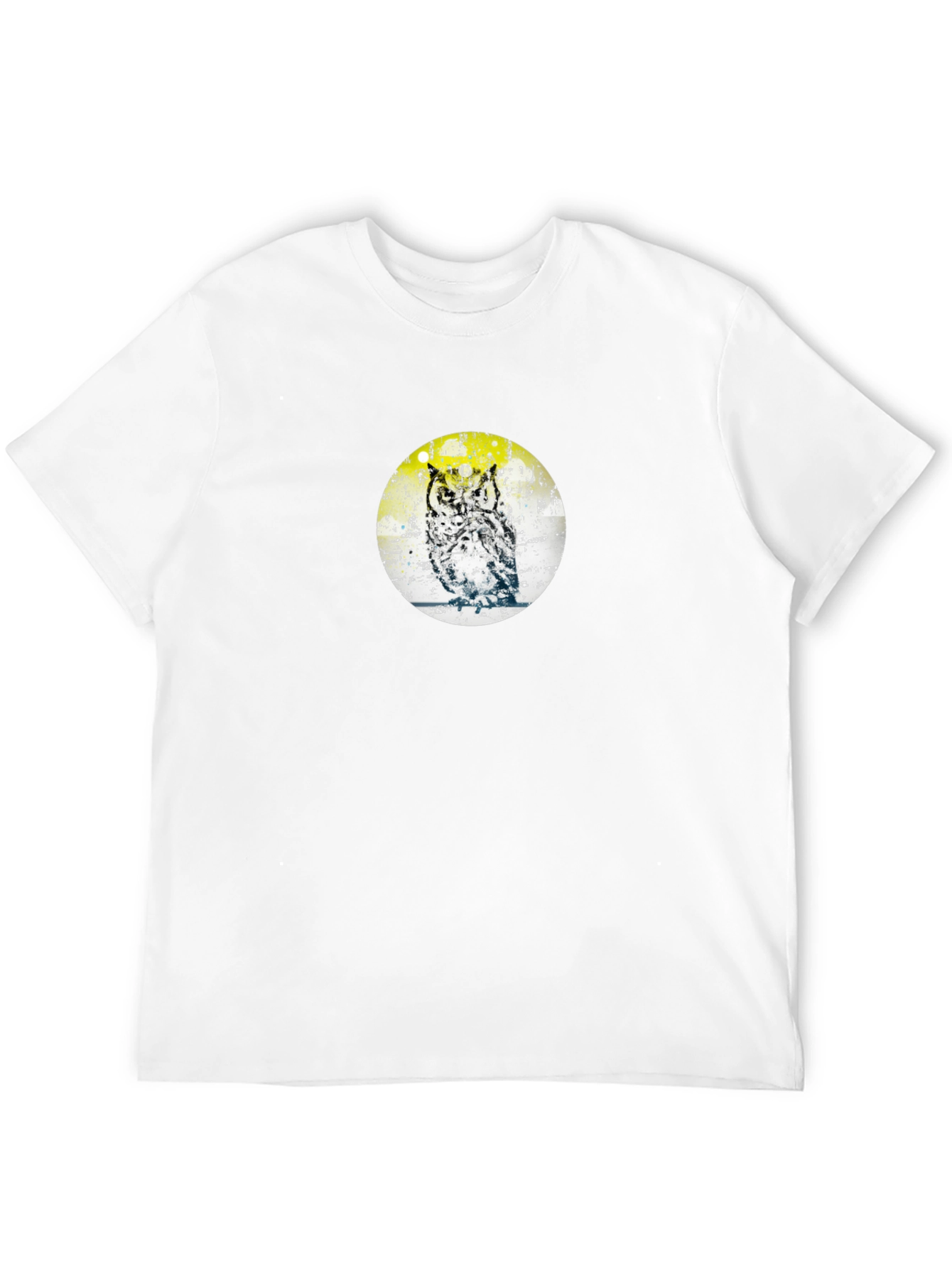 Owl Print Black T-Shirt