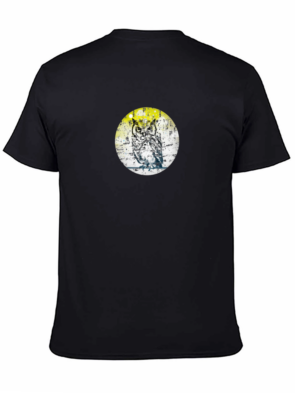 Owl Print Black T-Shirt