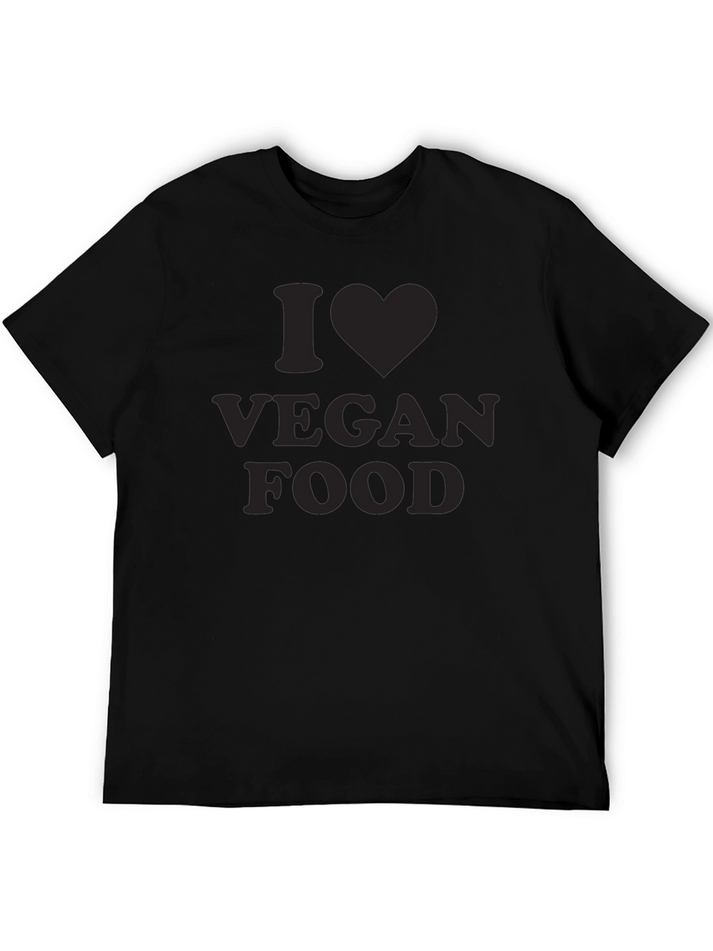 I Heart Vegan Food Black T-Shirt