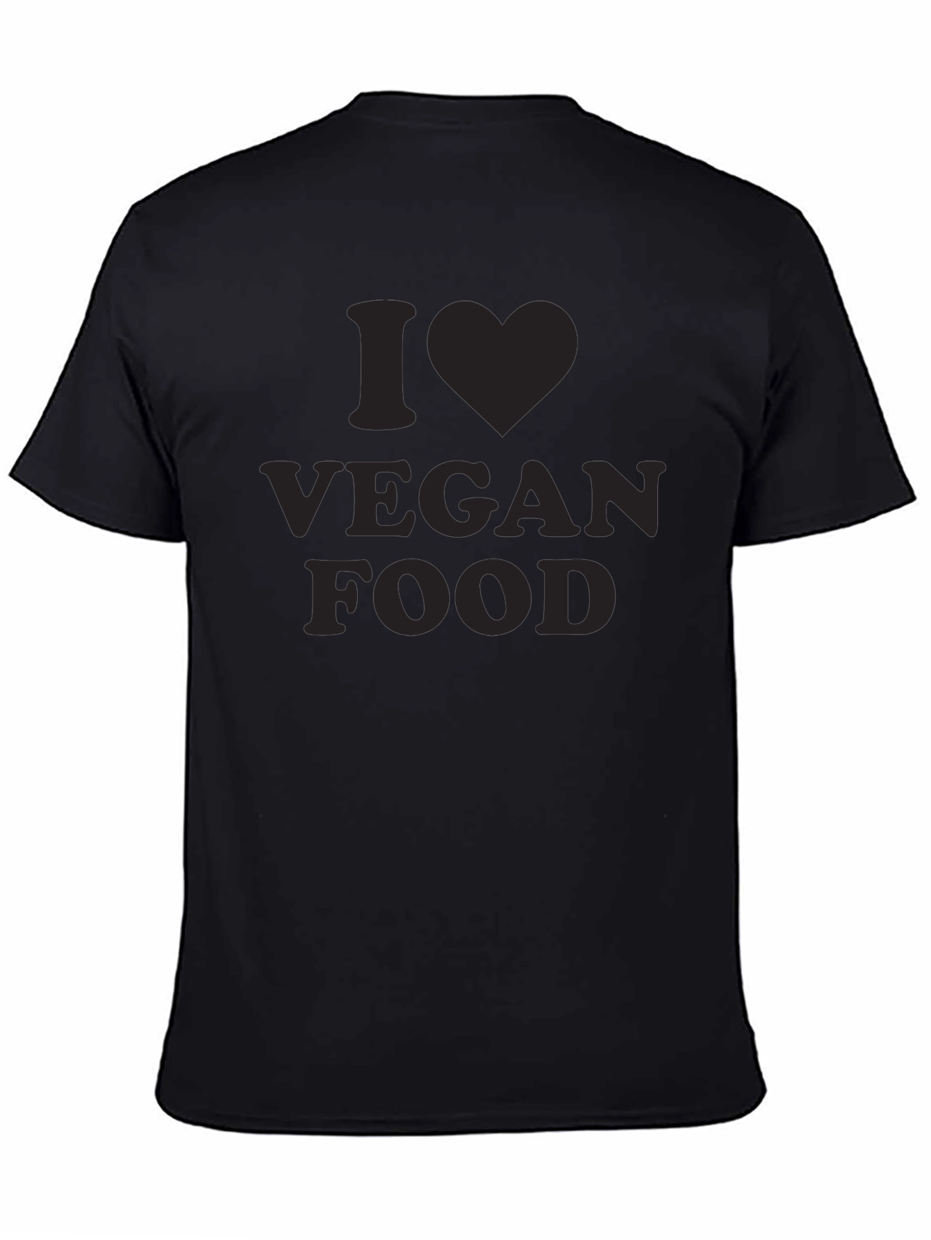 I Heart Vegan Food Black T-Shirt