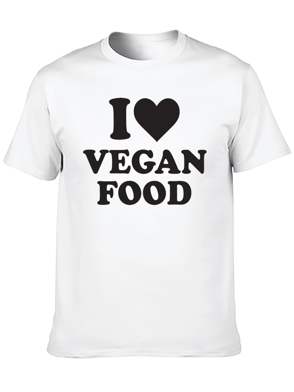 I Heart Vegan Food Black T-Shirt