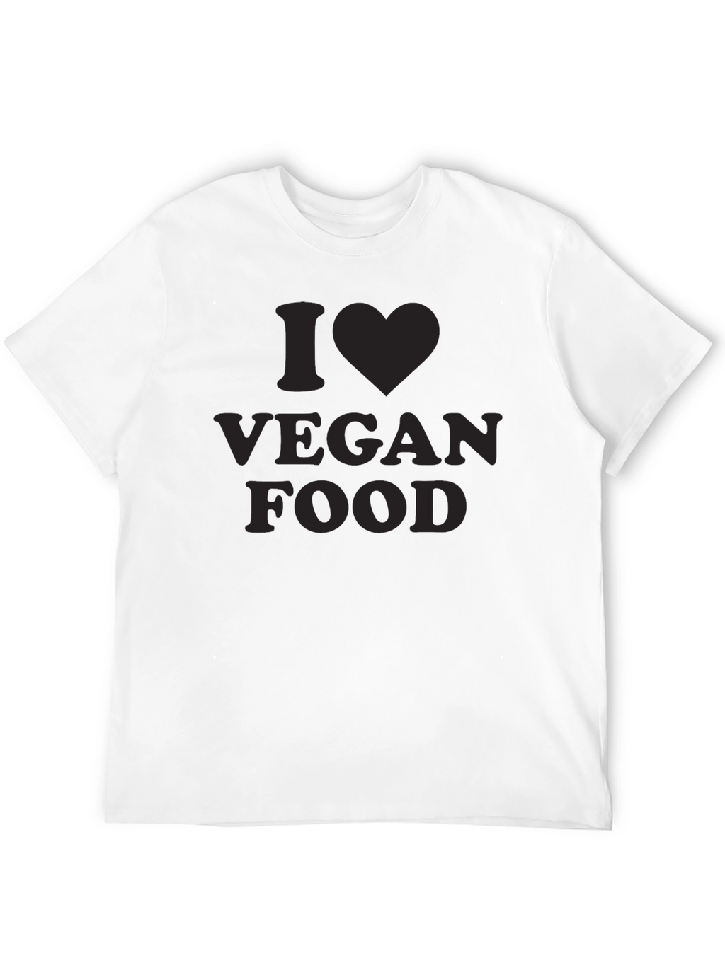 I Heart Vegan Food Black T-Shirt