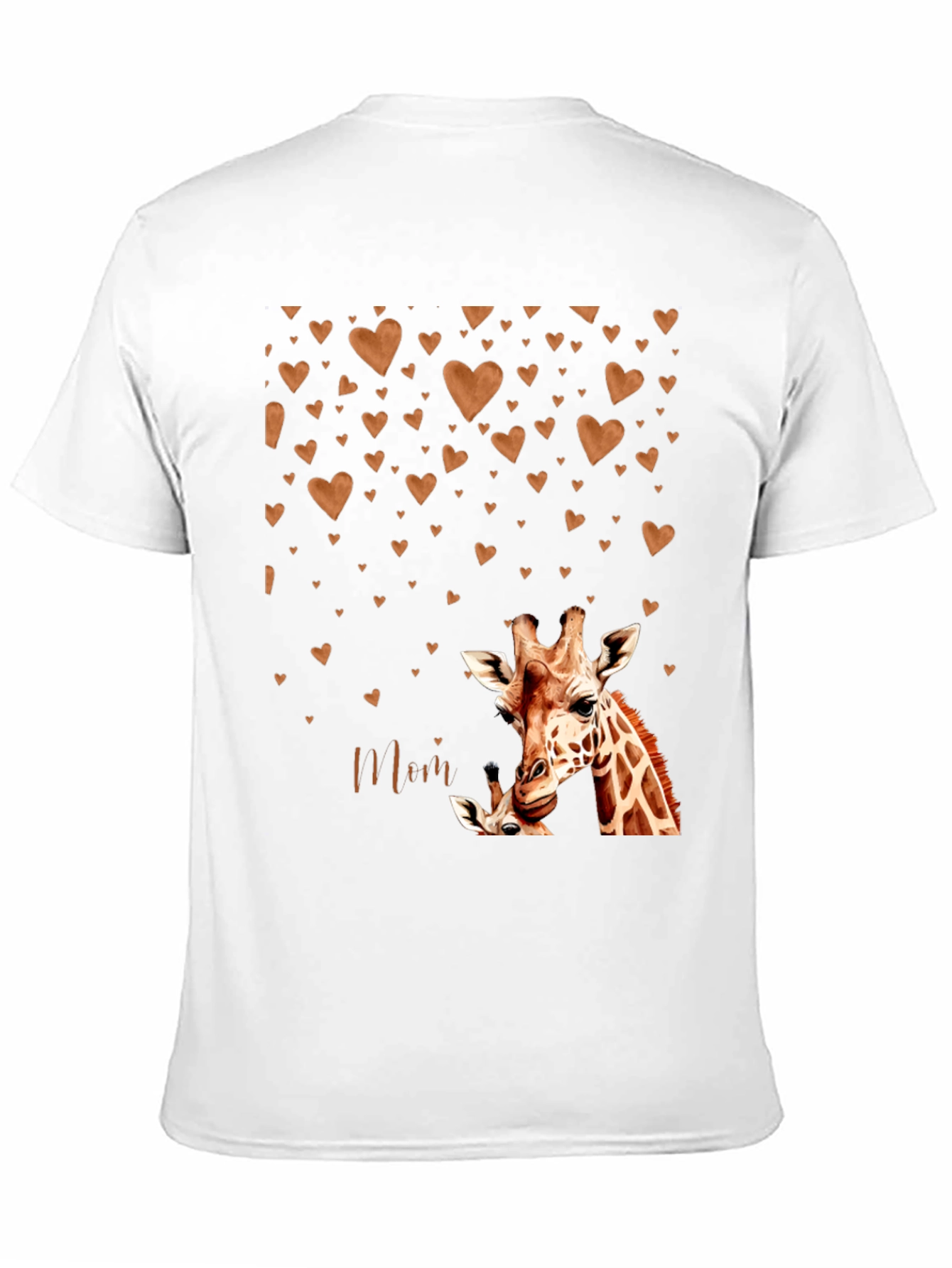 Giraffe Mom Heart Graphic Tee
