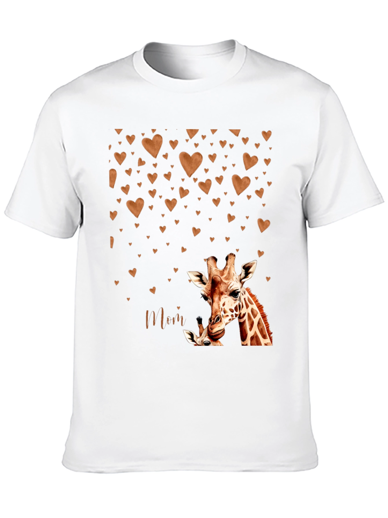 Giraffe Mom Heart Graphic Tee