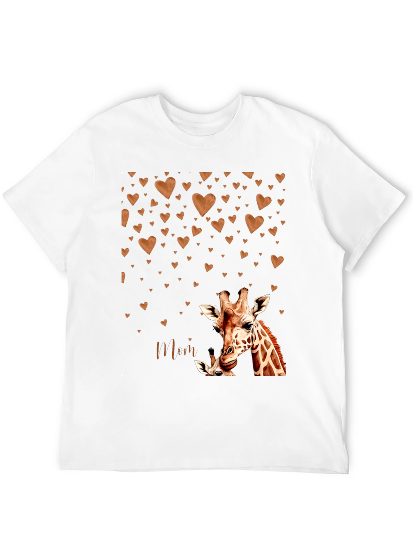 Giraffe Mom Heart Graphic Tee