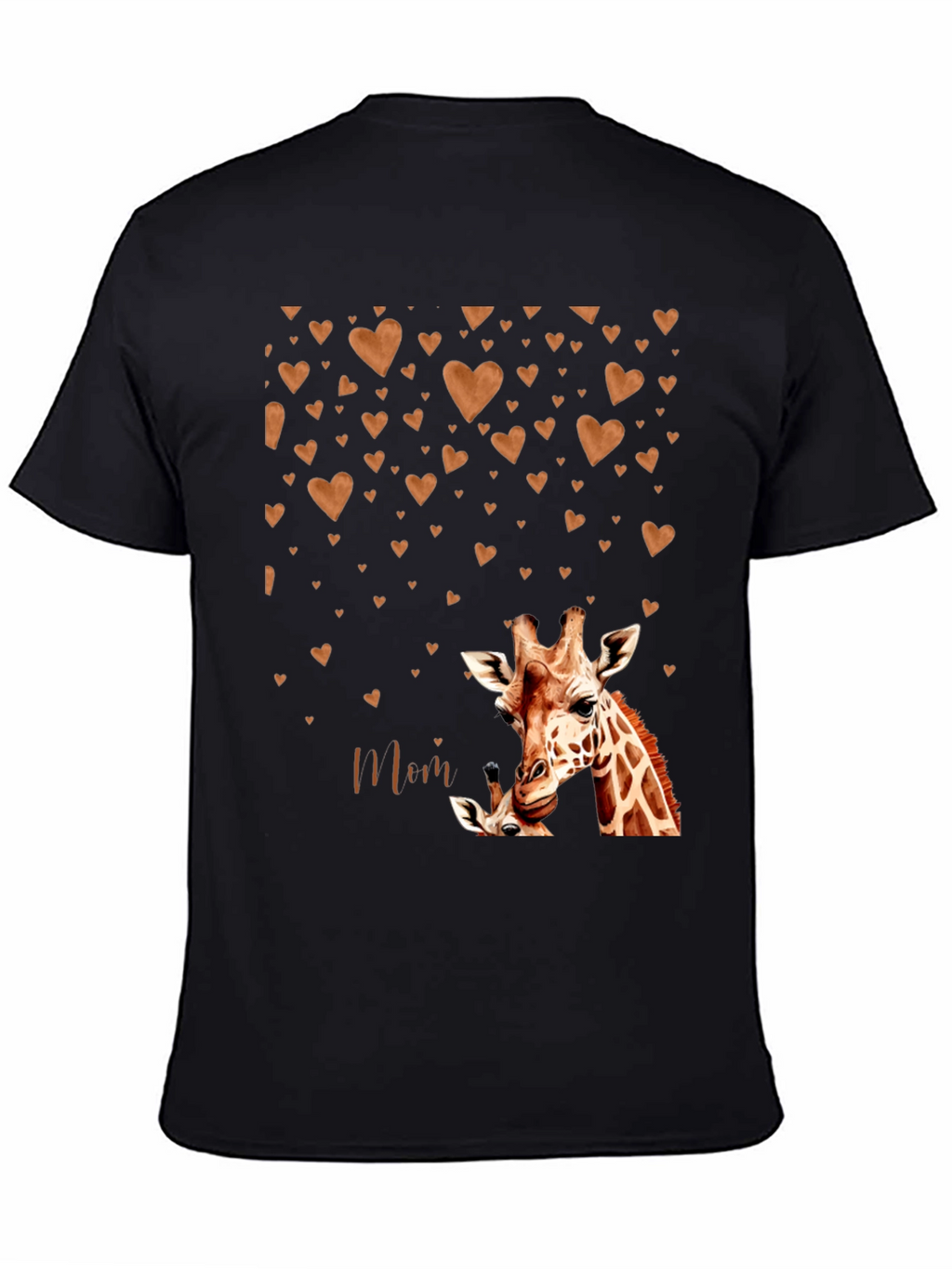 Giraffe Mom Heart Graphic Tee