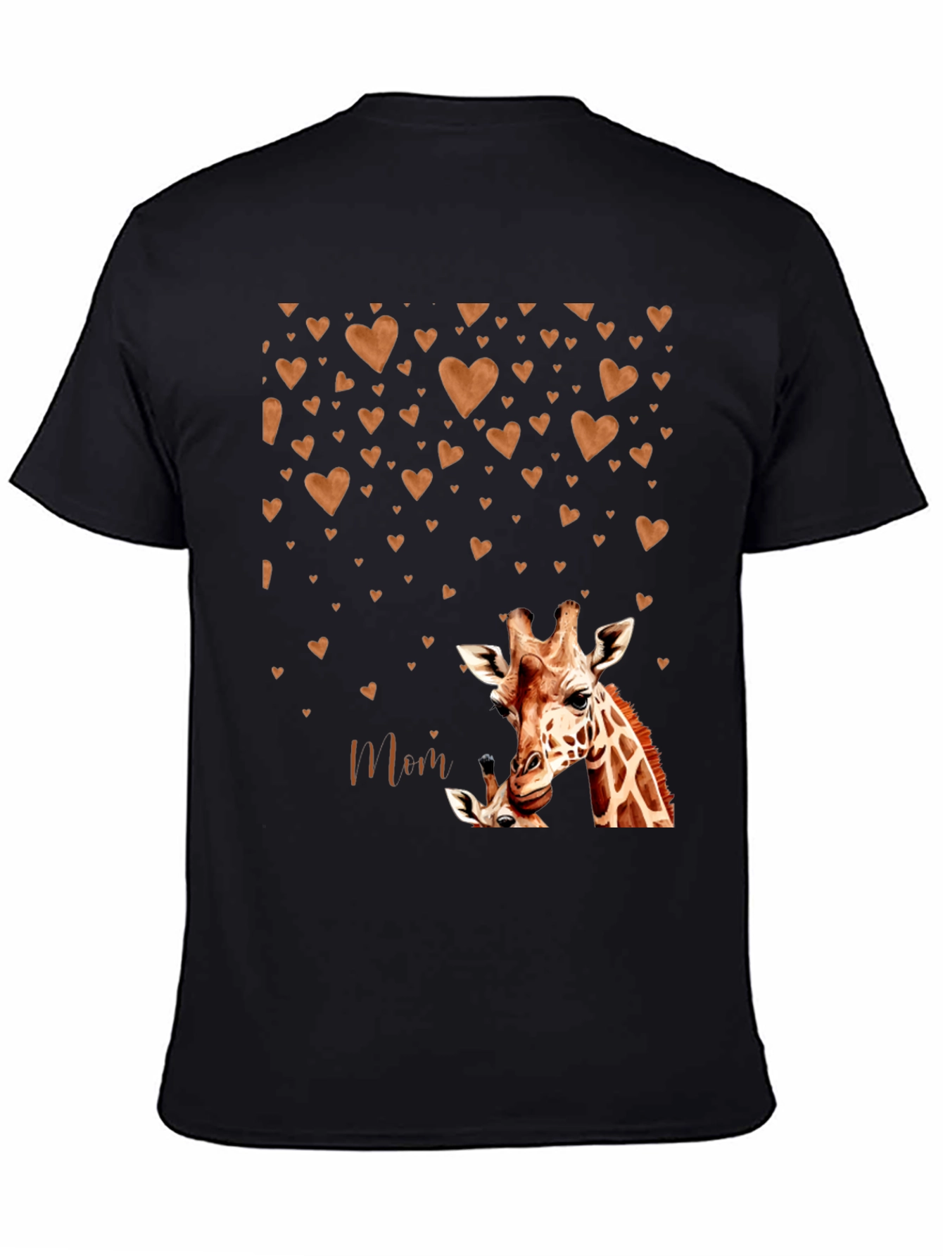 Giraffe Mom Heart Graphic Tee