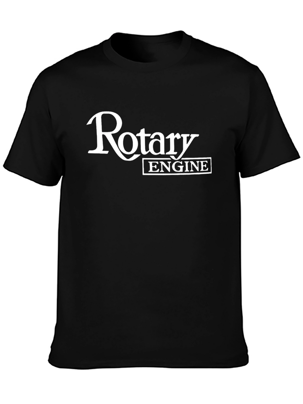 Rotary Engine Graphic Tee - Black Cotton
