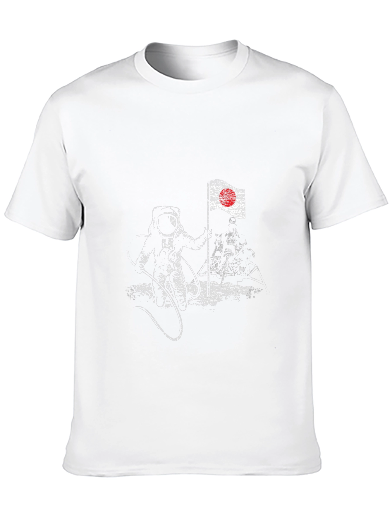 Japanese Flag Astronaut Graphic T-Shirt
