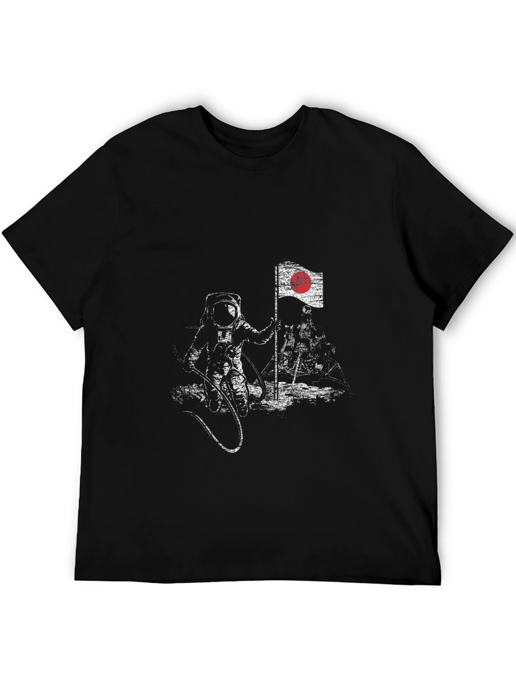 Japanese Flag Astronaut Graphic T-Shirt