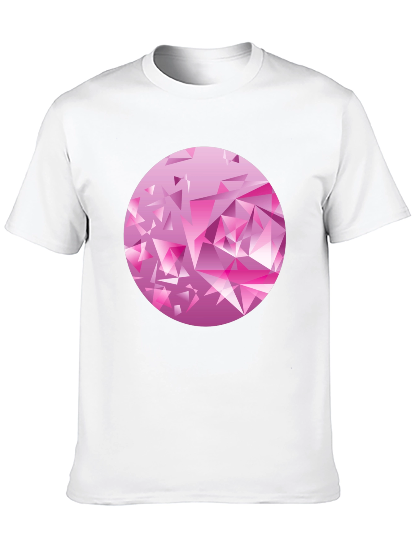 Geometric Diamond Circle Graphic Tee - Black