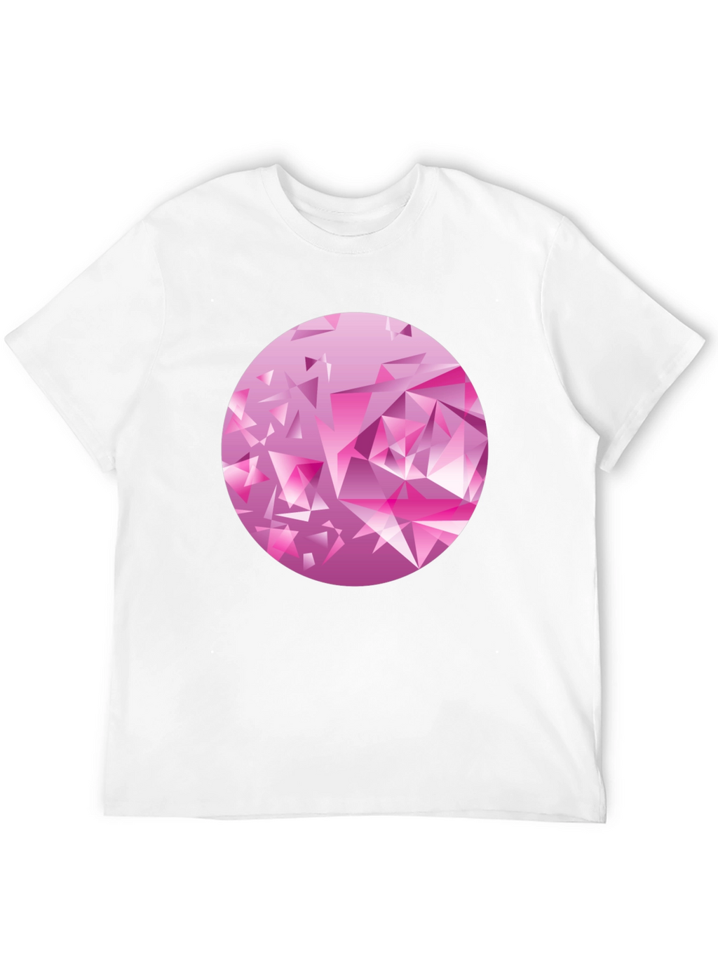 Geometric Diamond Circle Graphic Tee - Black