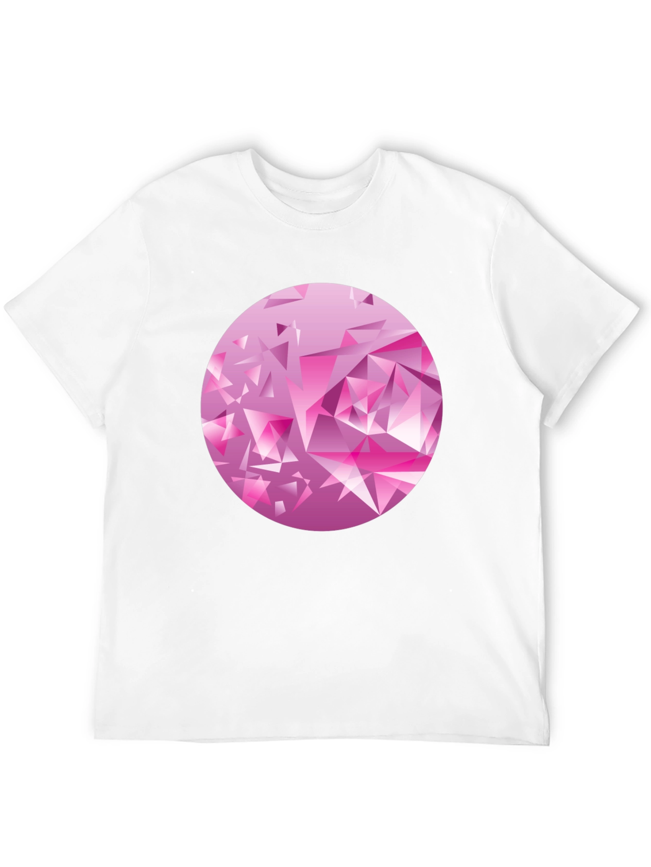 Geometric Diamond Circle Graphic Tee - Black