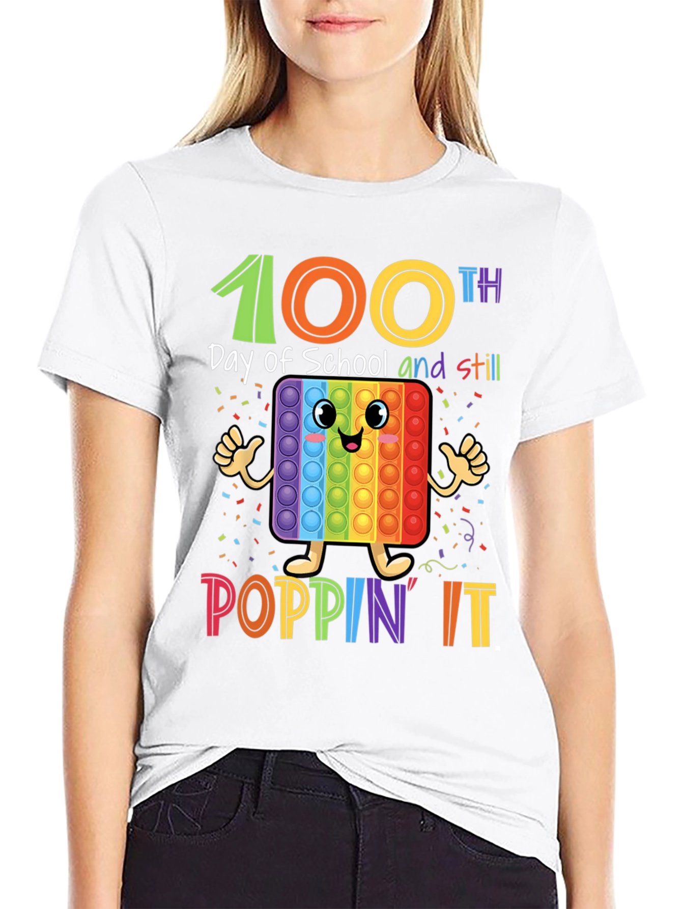 100th Day of School Poppin It T-Shirt