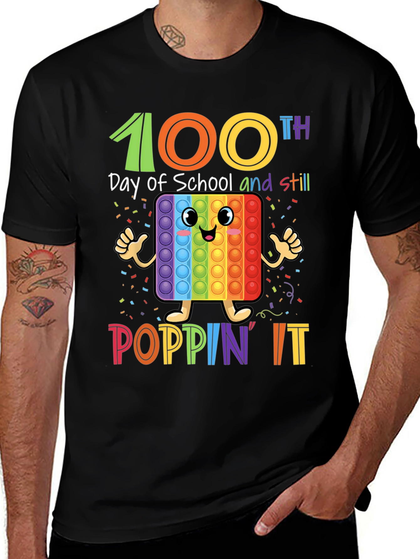 100th Day of School Poppin It T-Shirt