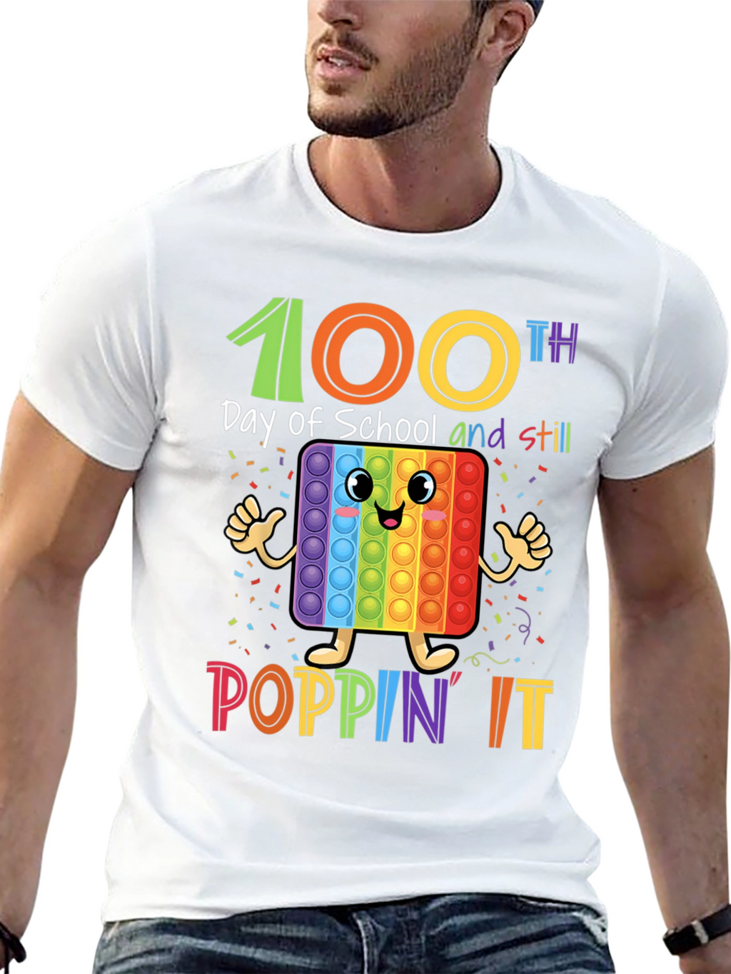 100th Day of School Poppin It T-Shirt