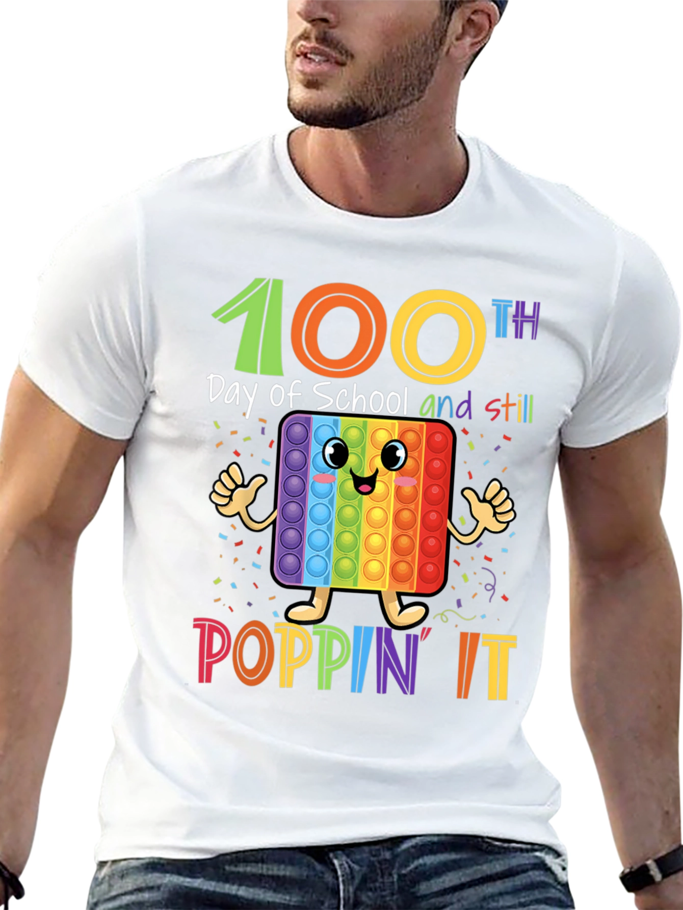 100th Day of School Poppin It T-Shirt