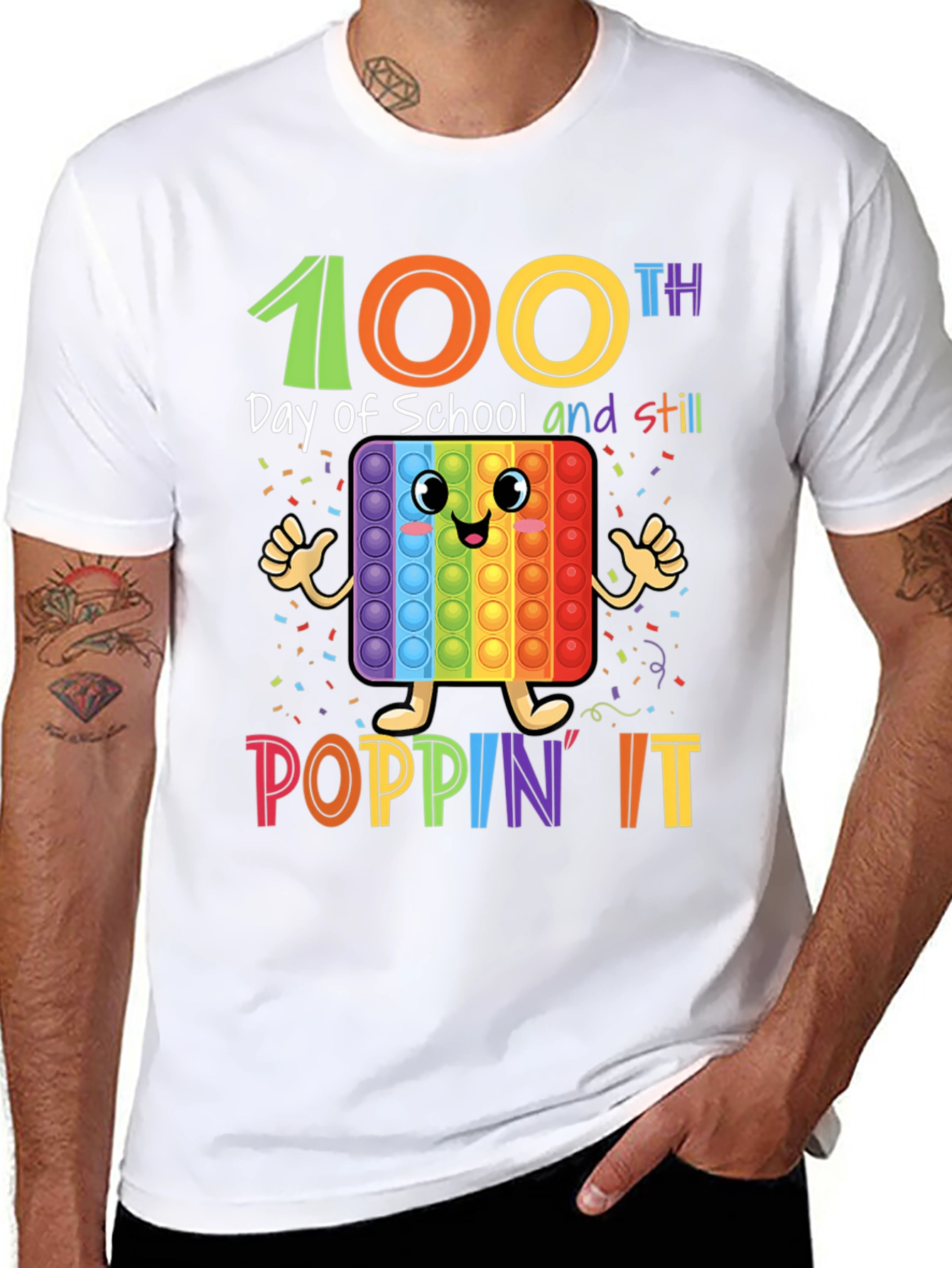 100th Day of School Poppin It T-Shirt