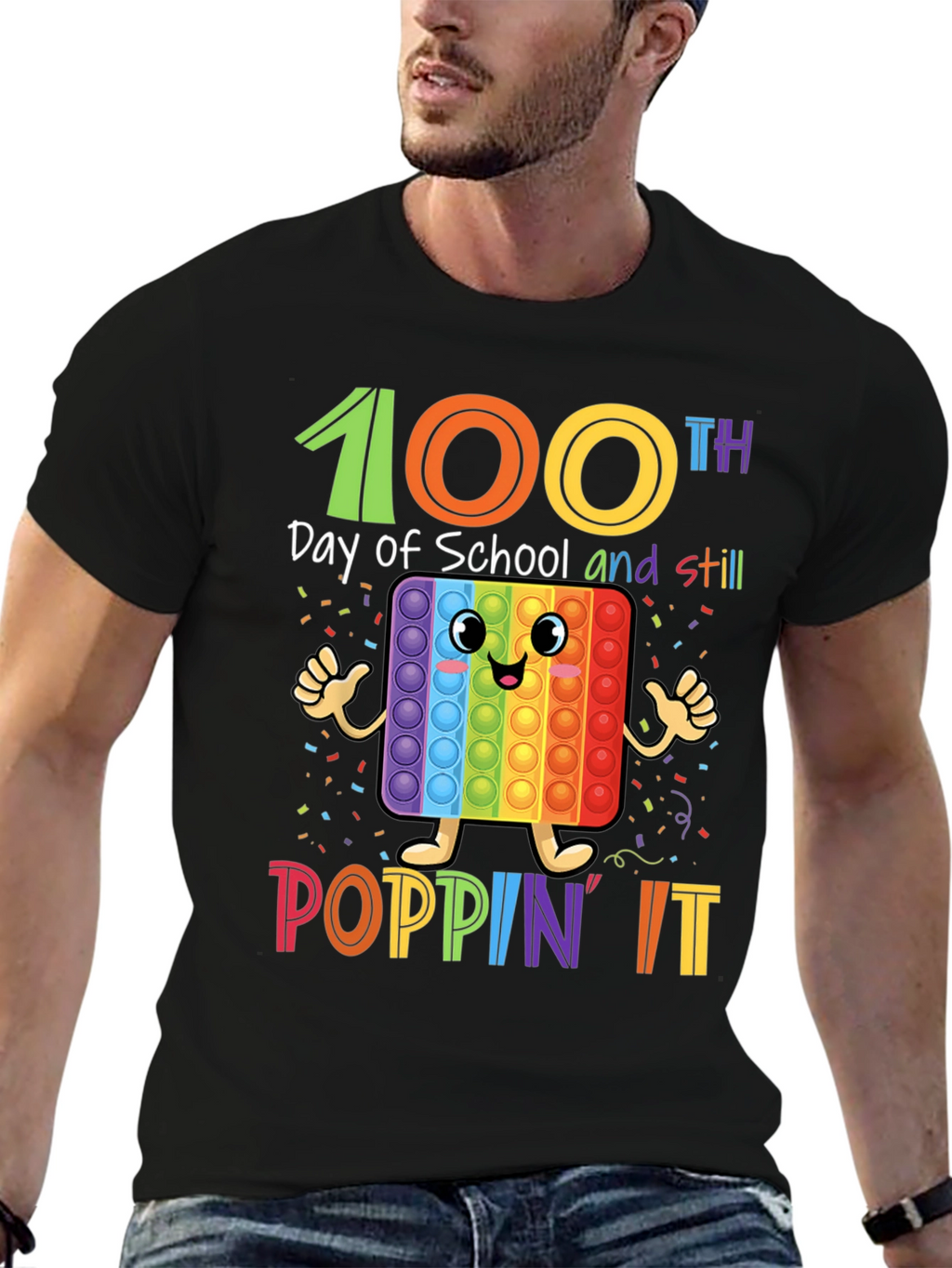 100th Day of School Poppin It T-Shirt