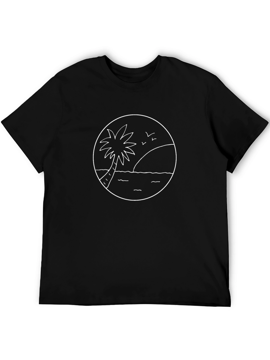 Black Palm Tree Graphic T-Shirt
